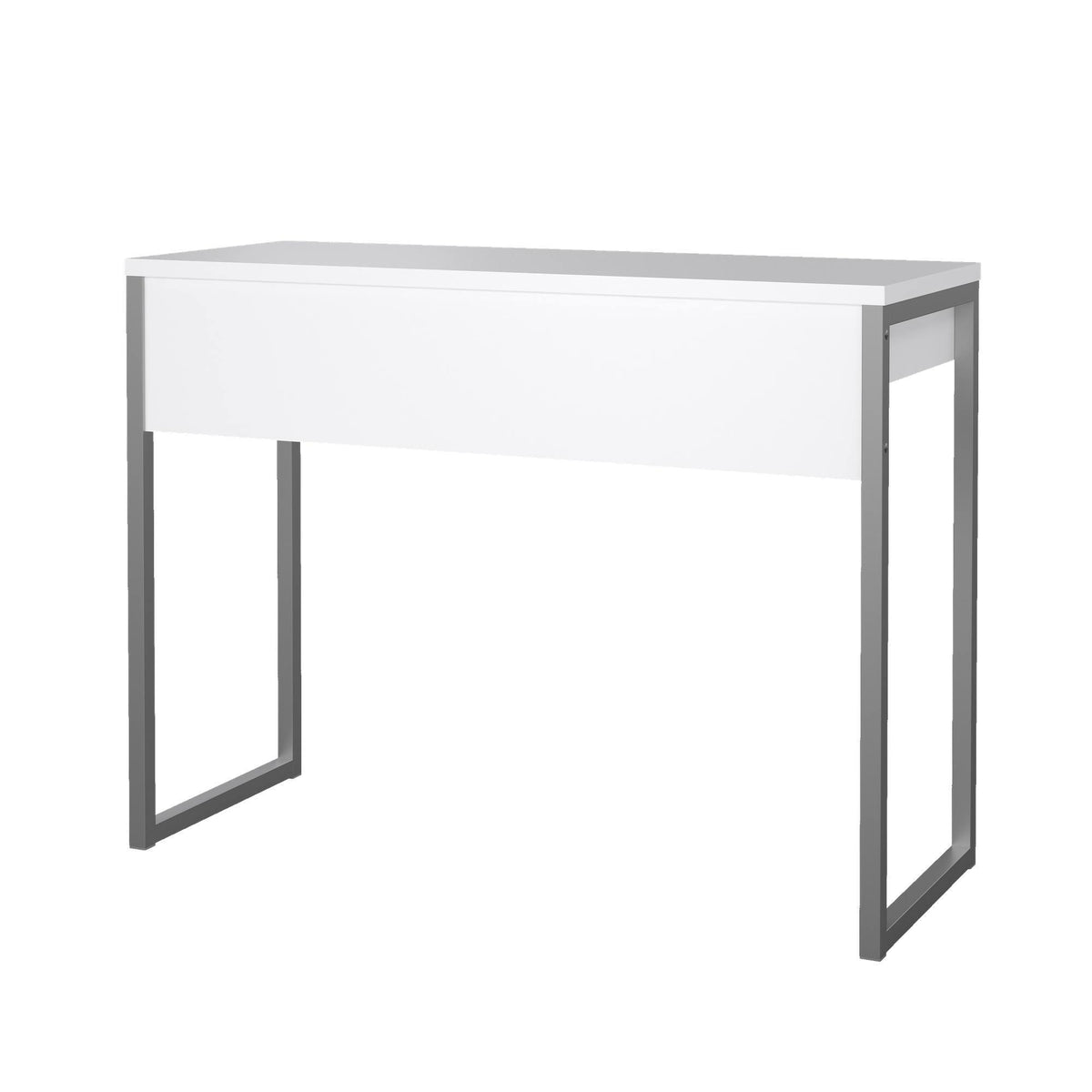 Mesa escritorio alto 2 cajones blanco brillo 102x41x77 cm (9)