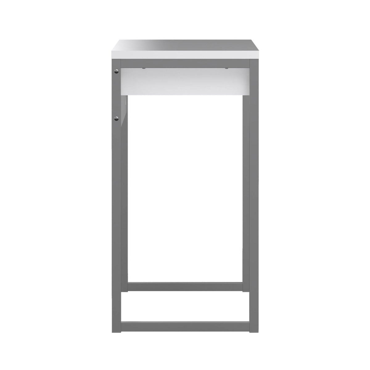 Mesa escritorio alto 2 cajones blanco brillo 102x41x77 cm (10)