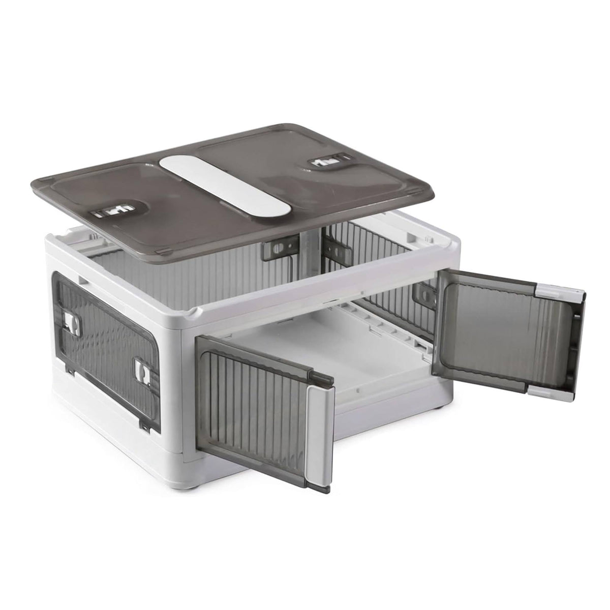 Caja almacenaje plegable Blanco 40L 47x35x24cm (10)