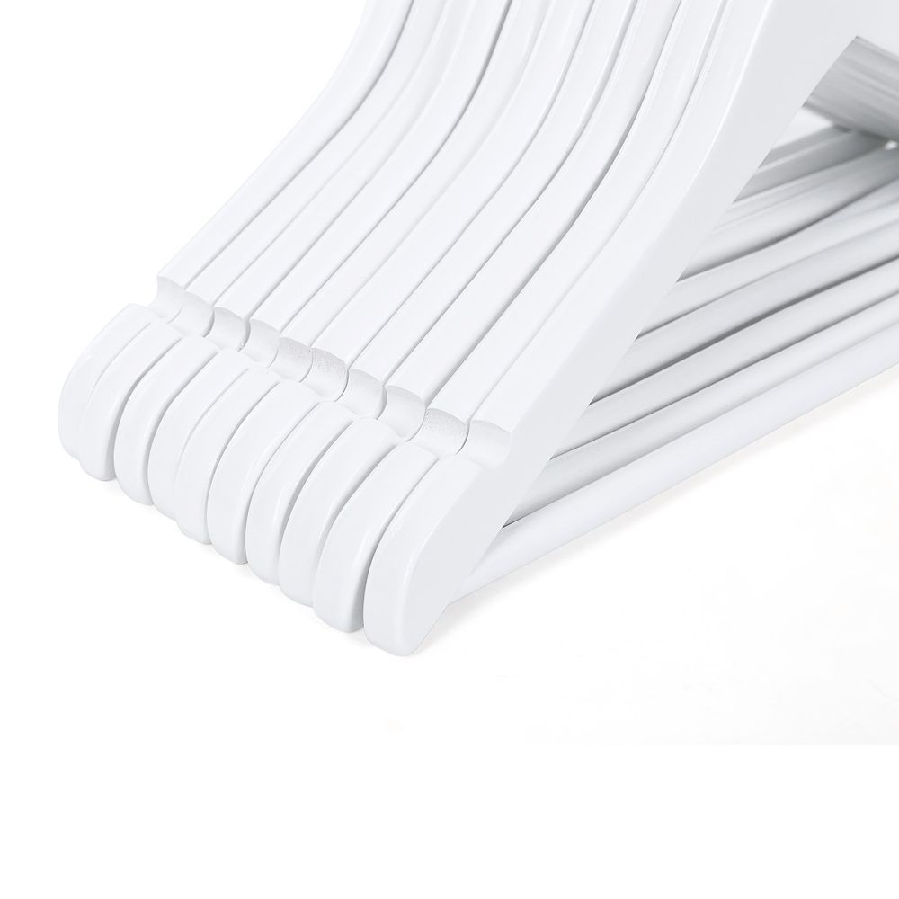 Set 10 perchas infantiles madera blanca gancho 35,5x20cm (11)