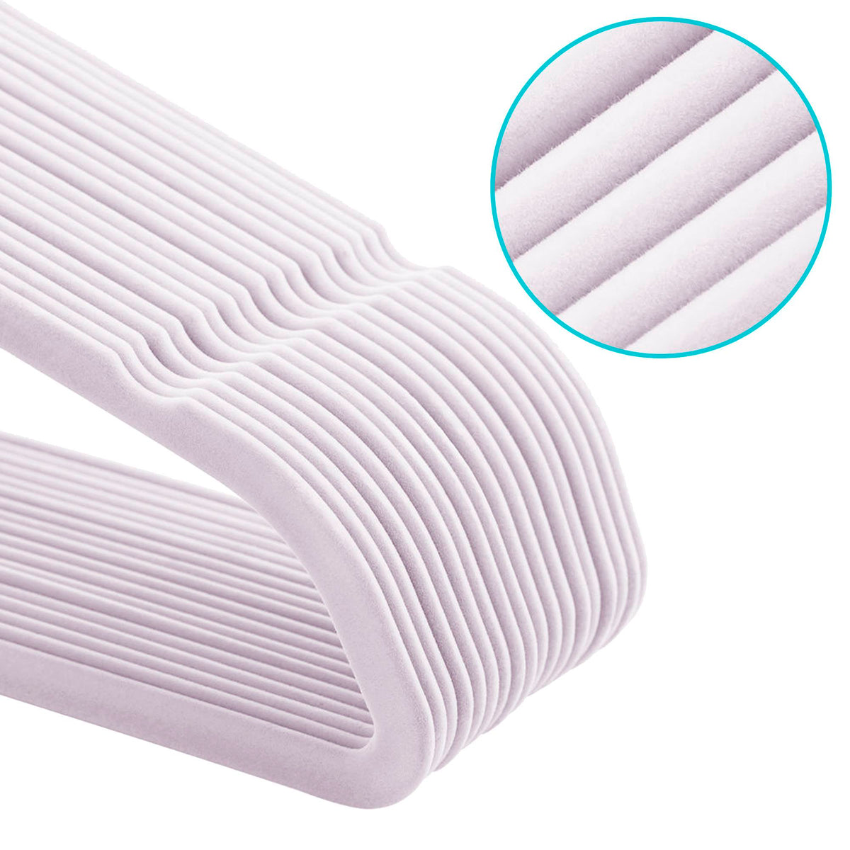 Set 10 perchas terciopelo Rosa ultrafinas 45x22cm (8)