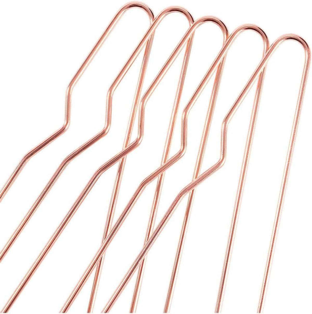 Set 10 perchas metálicas oro rosado antidesliz 42,5x20cm (7)