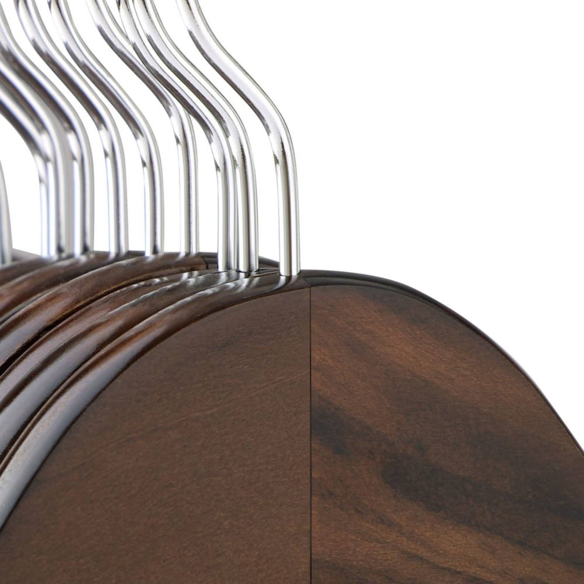 Set 10 perchas madera robusta gancho giratorio 44,5x23cm (8)