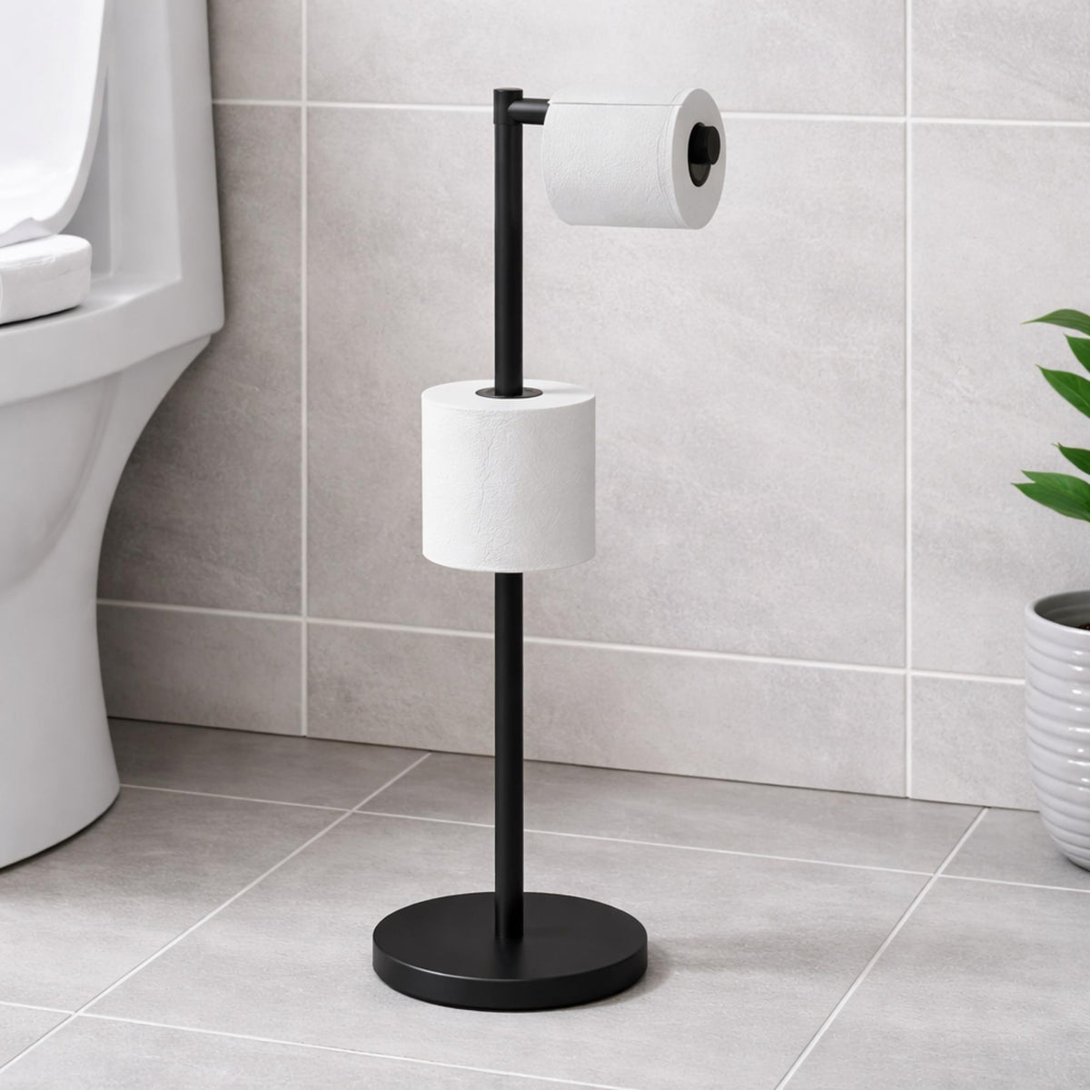 Portarrollos papel higiénico inox negro mate 15x60x15cm (3)