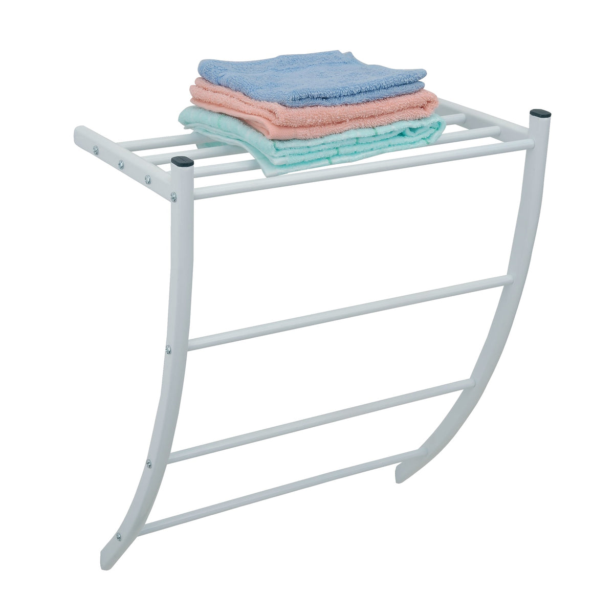 Soporte de pared para toallas color blanco 49x23x38cm