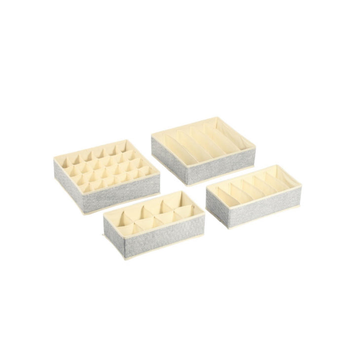 Caja plegable de almacenaje color gris 32x32x12cm