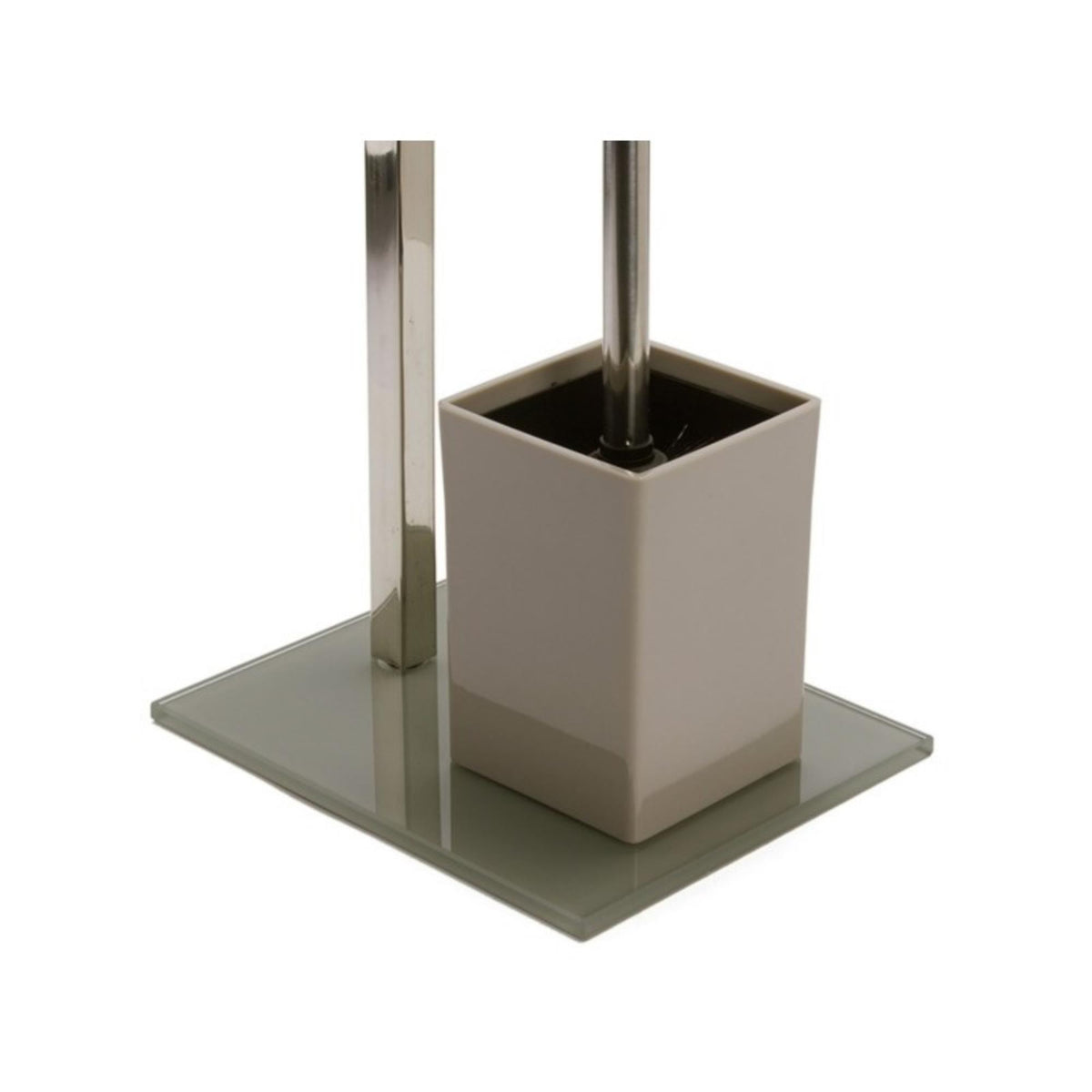 Portarrollos con escobillero inox Topo 22x18x70,5cm (5)