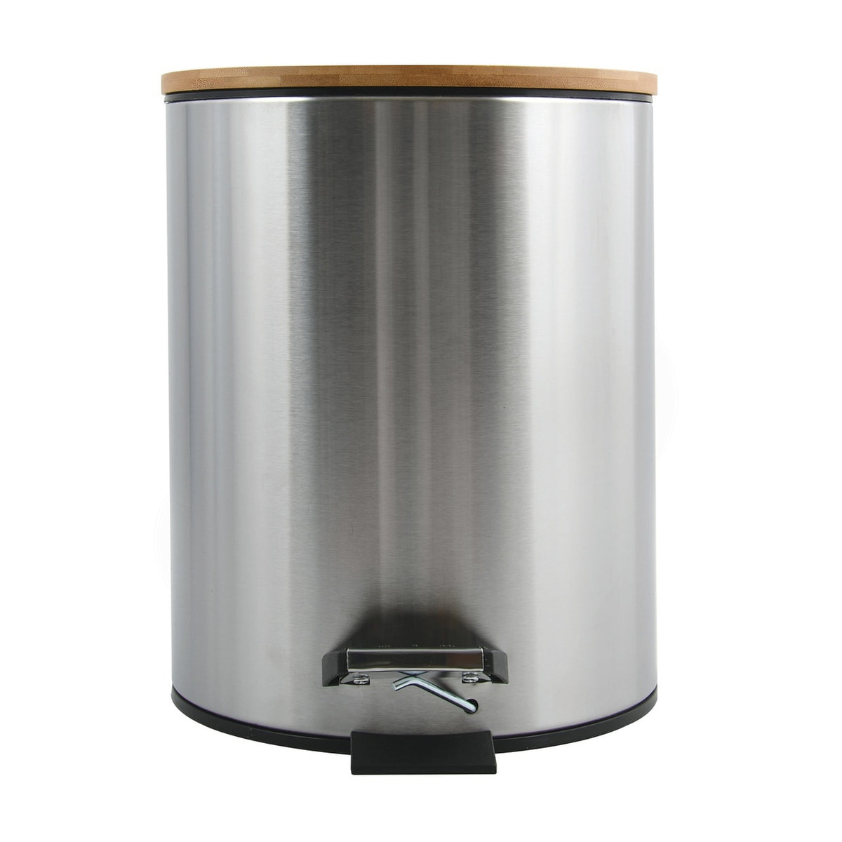 Cubo de basura con pedal 3L baño cromado Ø17x22,5 cm (4)
