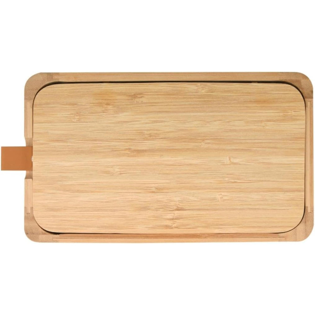 Espejo y joyero rectangular de bambú color marrón (8)