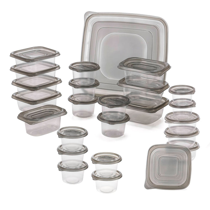 Set 25 recipientes alimentos PP reutilizables con tapa