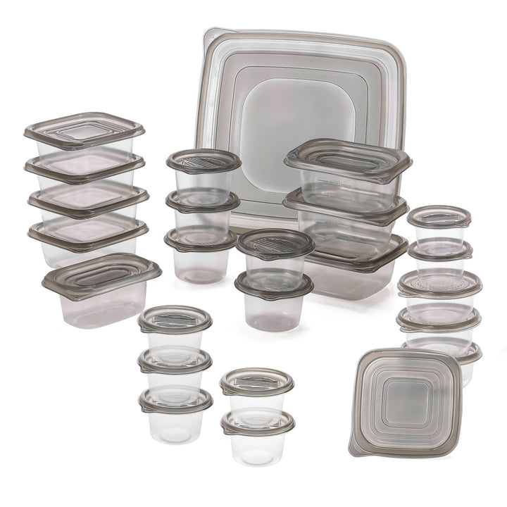 Set 25 recipientes alimentos PP reutilizables con tapa