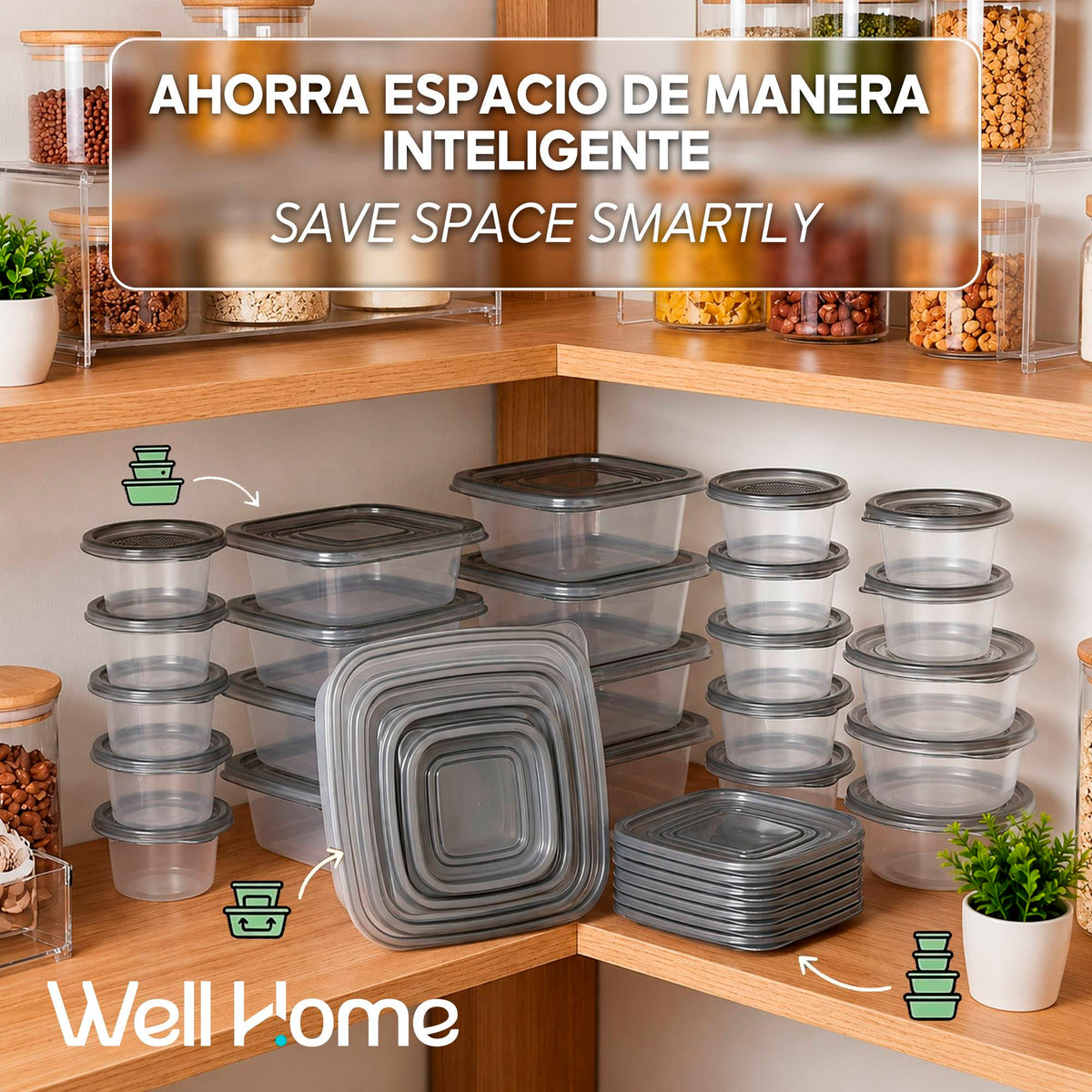 Set 25 recipientes alimentos PP reutilizables con tapa (4)