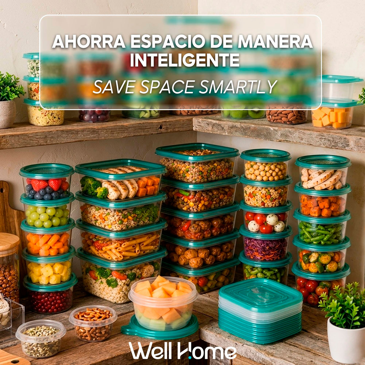 Set 50 recipientes alimentos PP reutilizables con tapa (4)