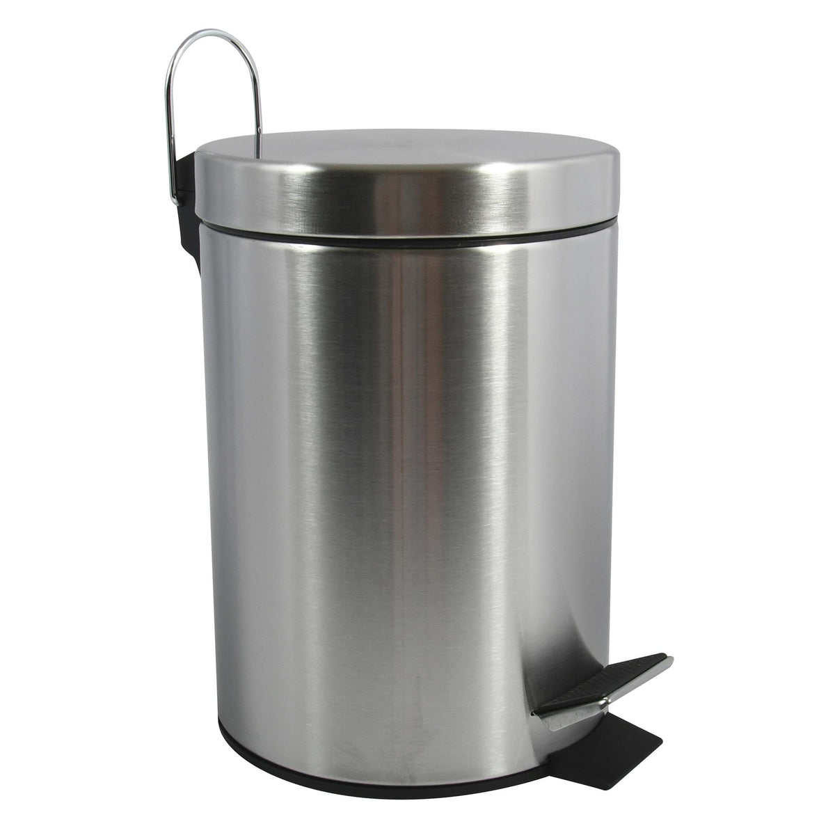 Papelera de baño en acero 3L acero inoxidable mate