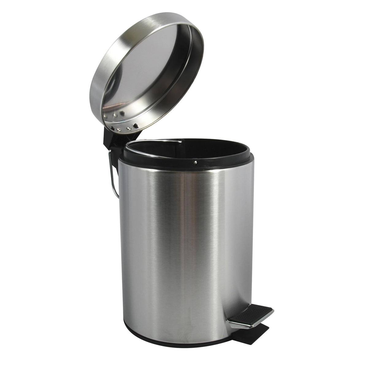 Papelera de baño en acero 3L acero inoxidable mate (4)