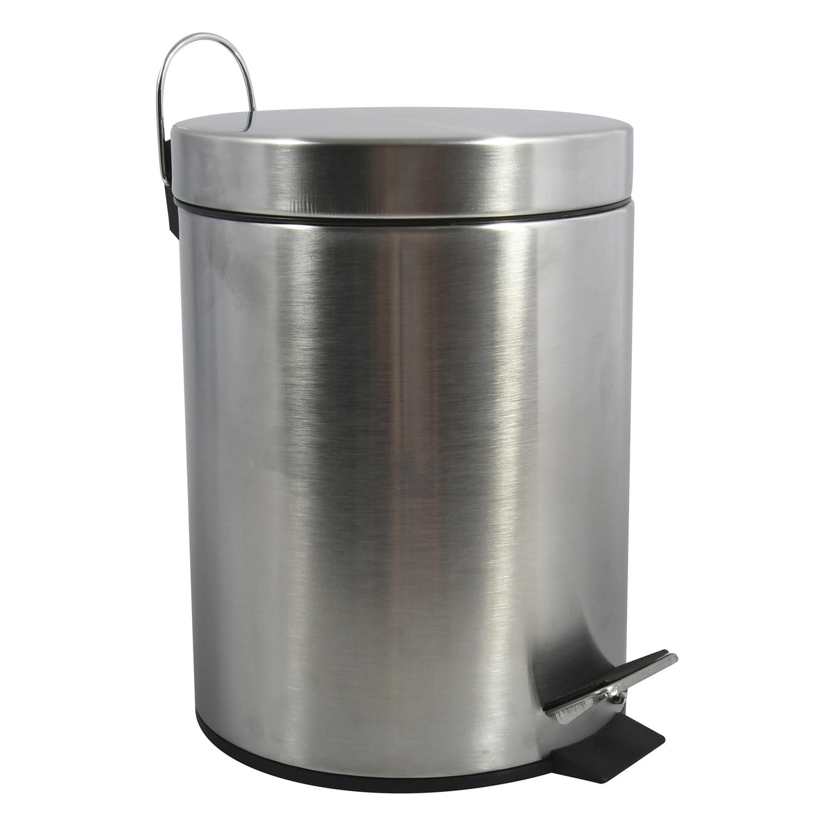 Papelera de baño en acero 5L acero inoxidable mate