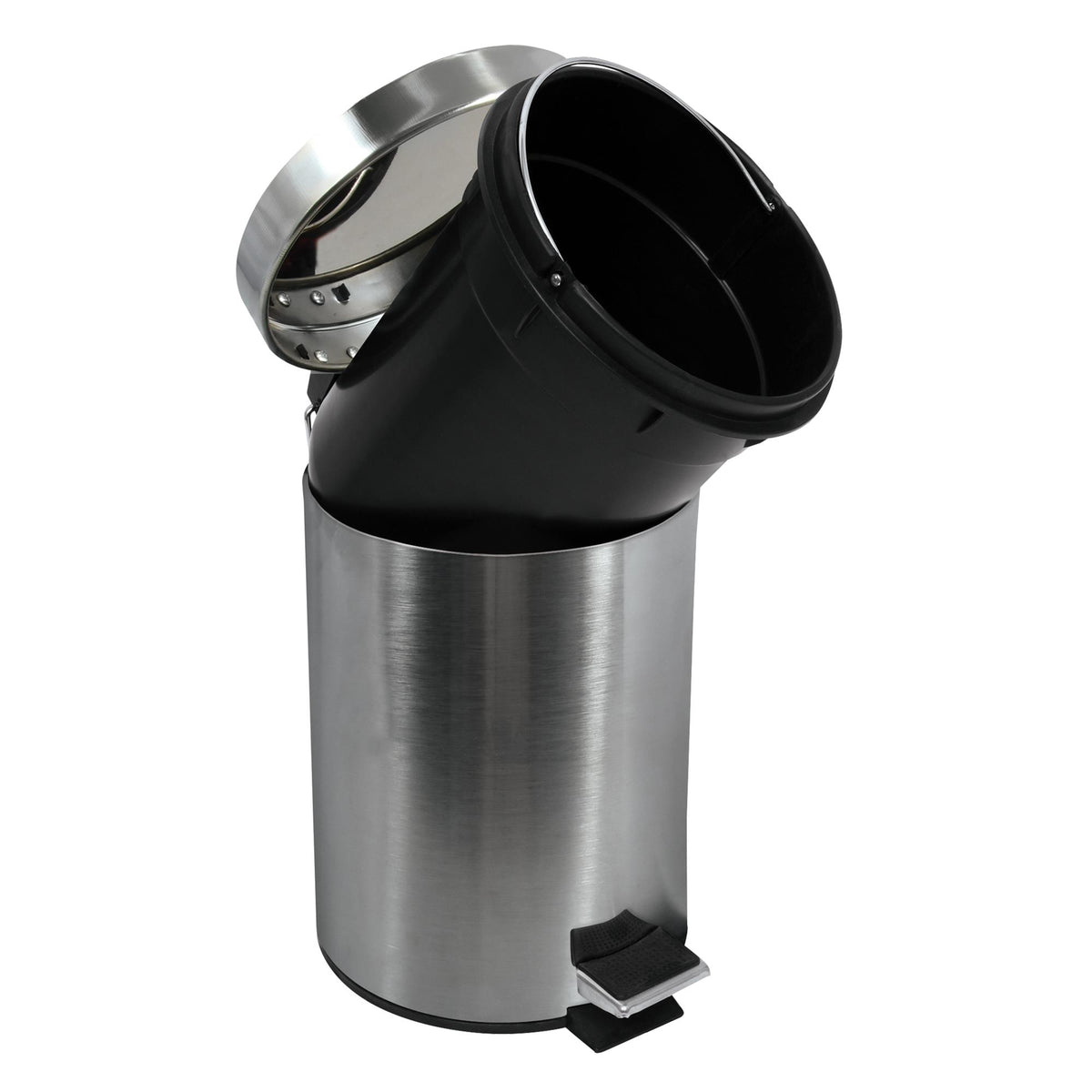 Papelera de baño en acero 5L acero inoxidable mate (4)