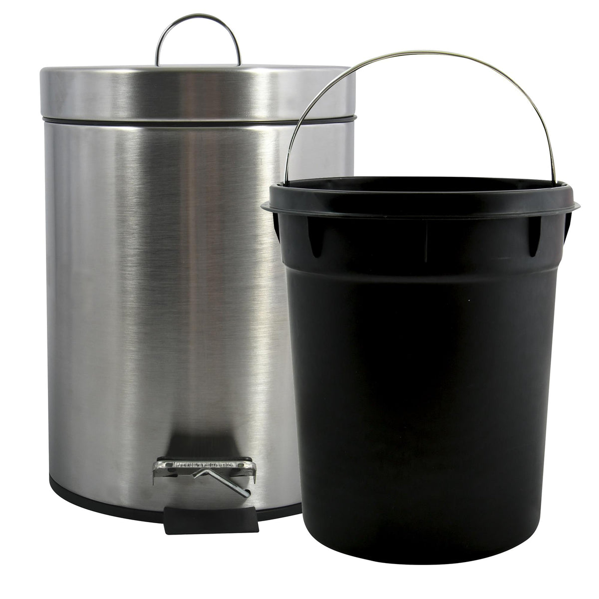 Papelera de baño en acero 5L acero inoxidable mate (5)