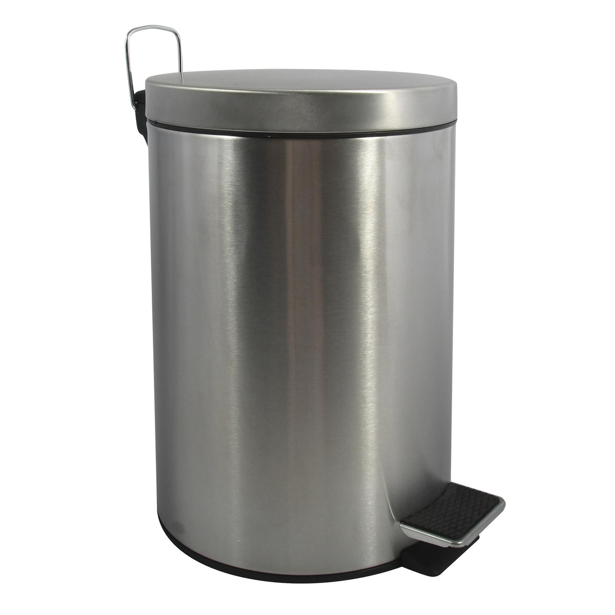 Papelera de baño en acero 12L acero inoxidable mate