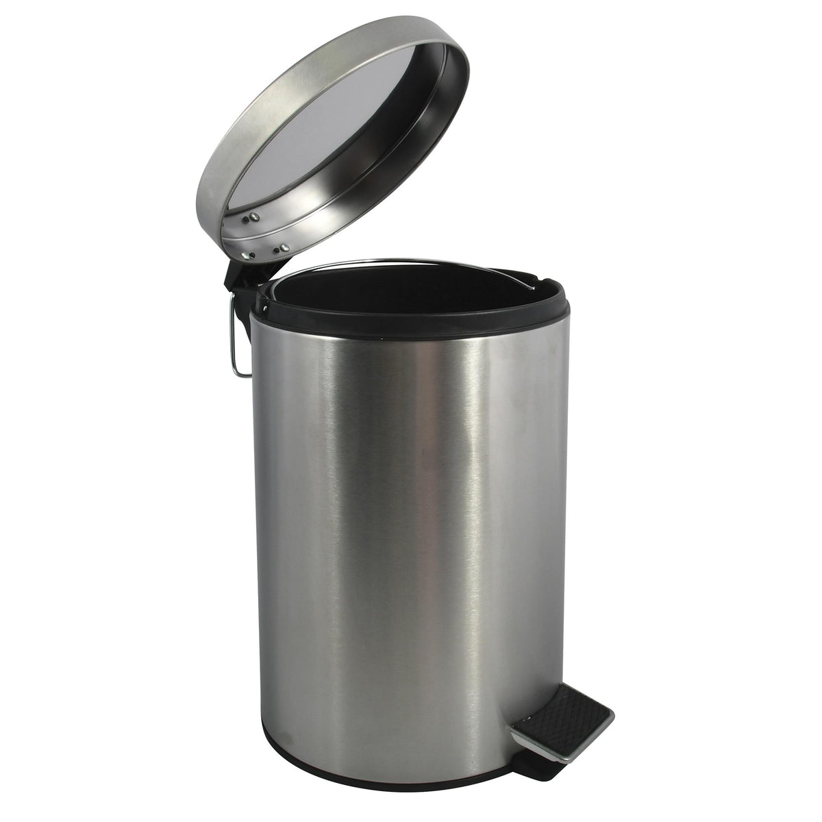 Papelera de baño en acero 12L acero inoxidable mate (3)