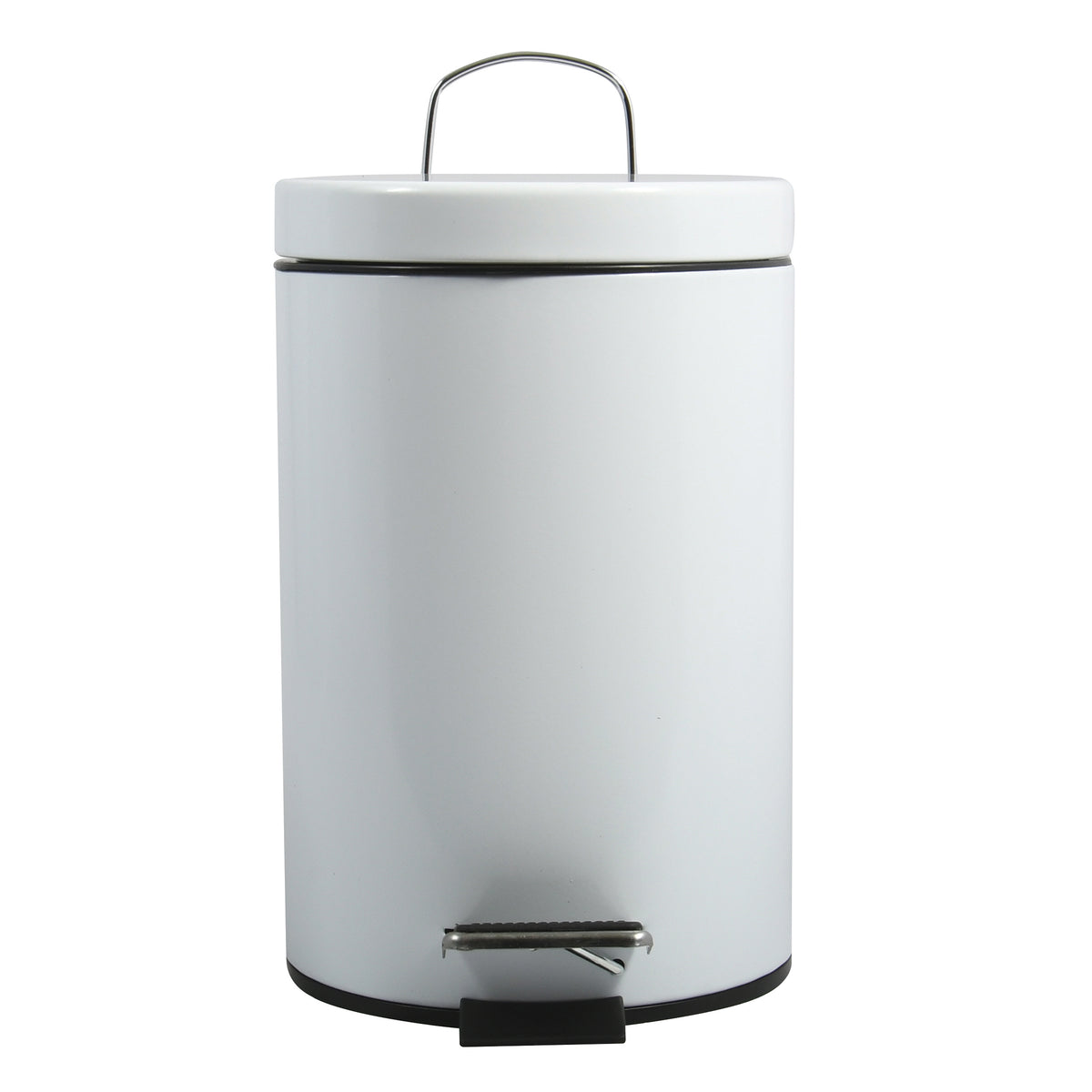 Papelera de baño en acero 3L color blanco (4)