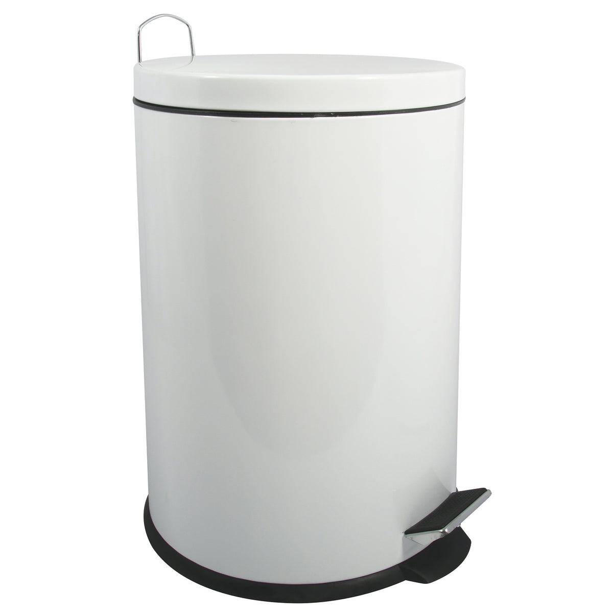 Papelera de baño en acero 3L color blanco (6)