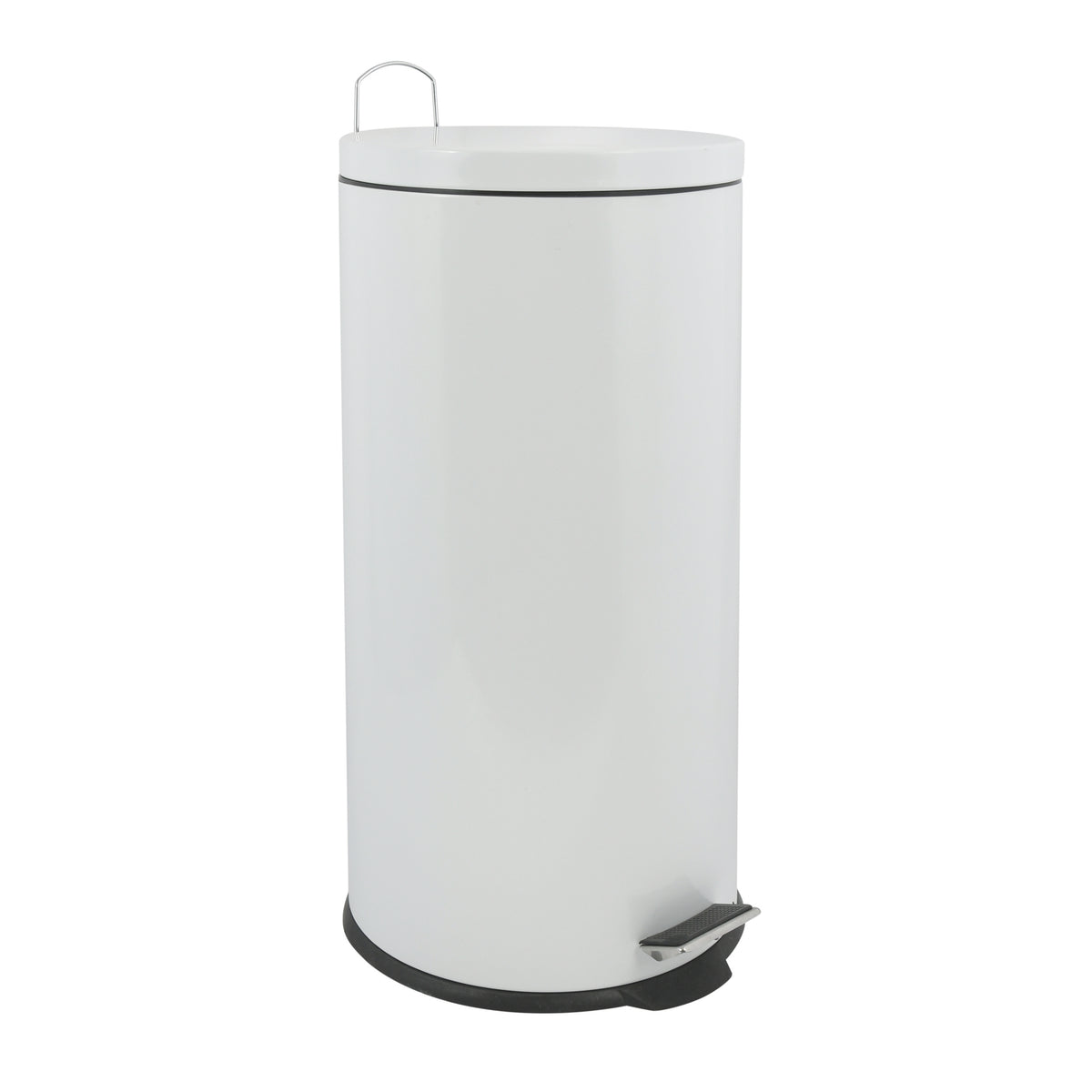 Papelera de baño en acero 30L color blanco (6)