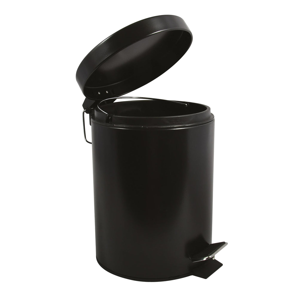 Papelera de baño en acero 5L color negro (8)