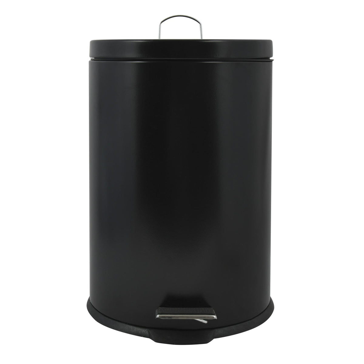 Papelera de baño en acero 20L color negro (5)