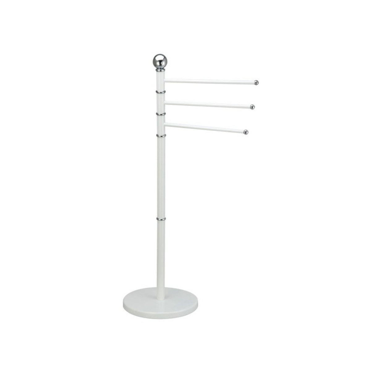 Toallero de pie 3 barras orientables color blanco 92x35cm