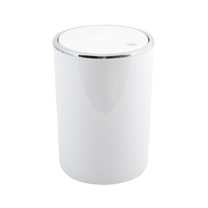 Papelera con tapa basculante ABS blanco 6L Ø19x24cm