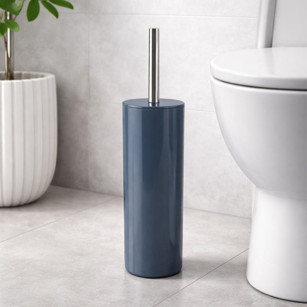 Escobilla WC con depósito acero inoxidable 37,4x9 cm gasolina (3)