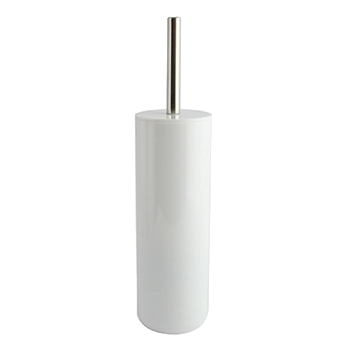Escobilla WC con depósito mango acero inox Ø9x37,4cm blanco