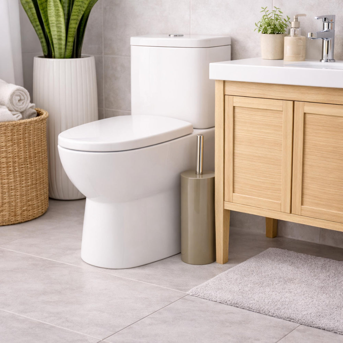 Escobilla WC con depósito mango acero inox Ø9x37,4cm topo (4)