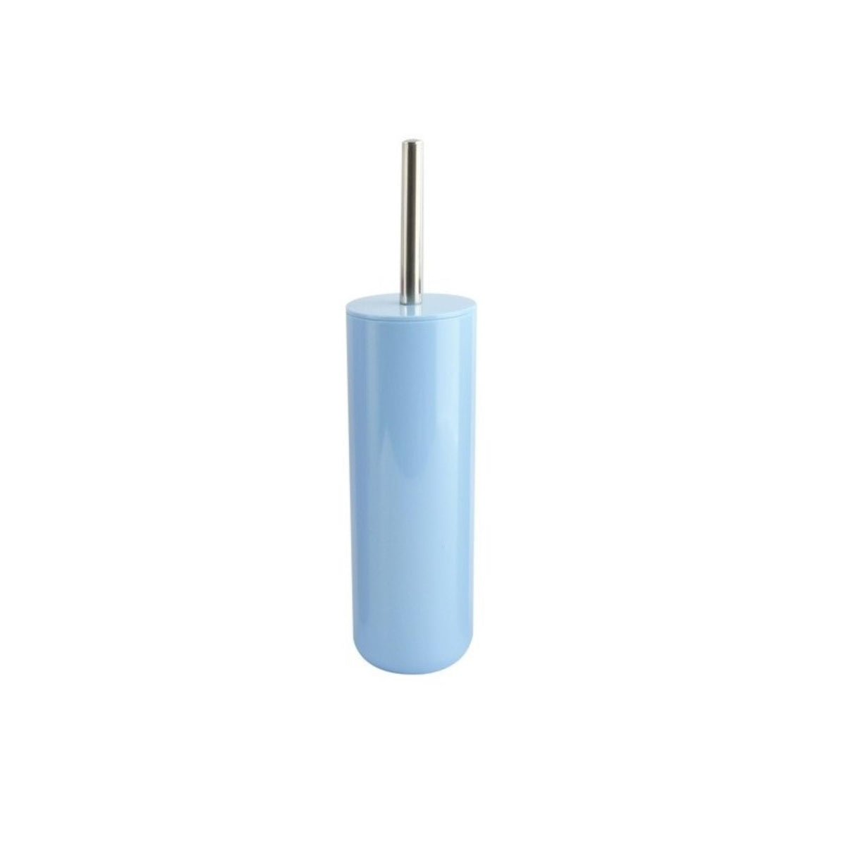 Escobilla WC con depósito mango acero inox Ø9x37,4cm azul pastel