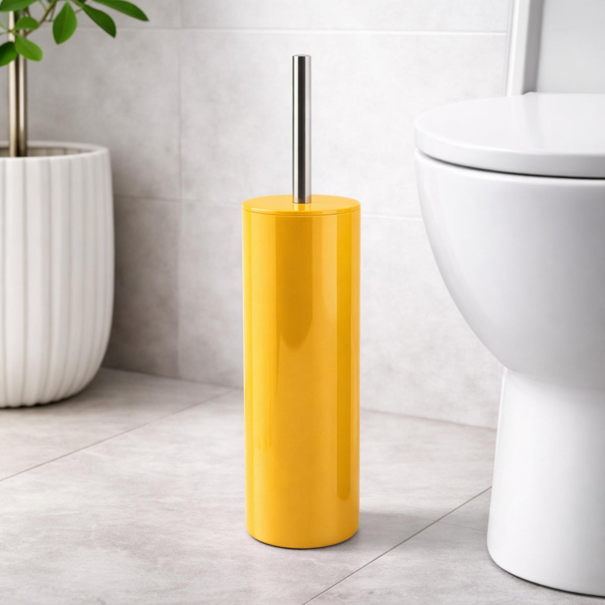 Escobilla WC con depósito inox Azafrán 37x9cm (3)