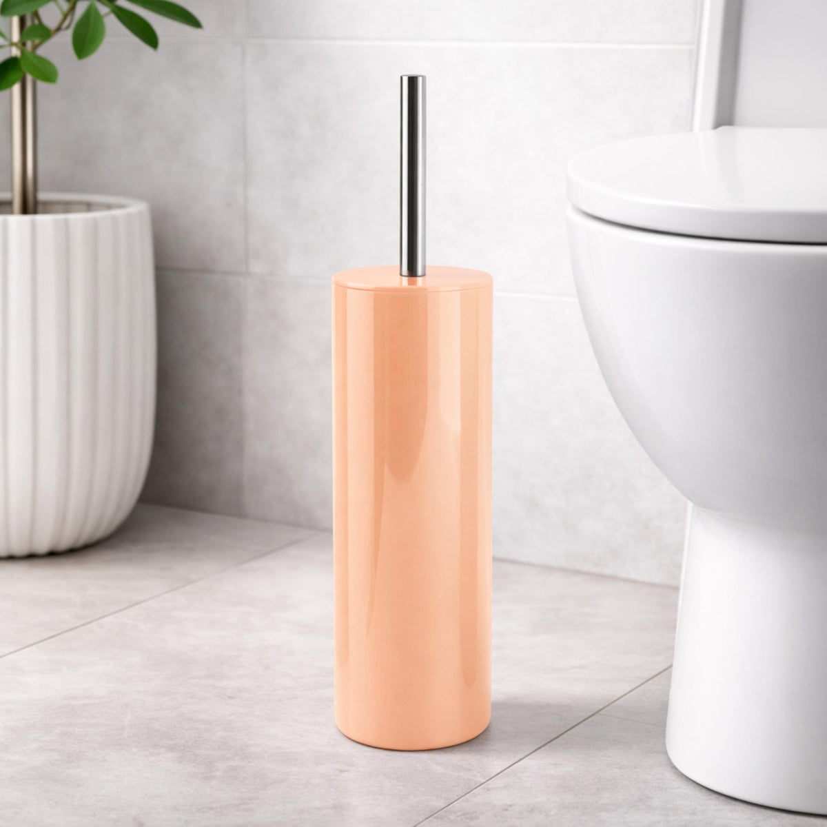 Escobilla WC con depósito inox Melocotón 37x9cm (3)