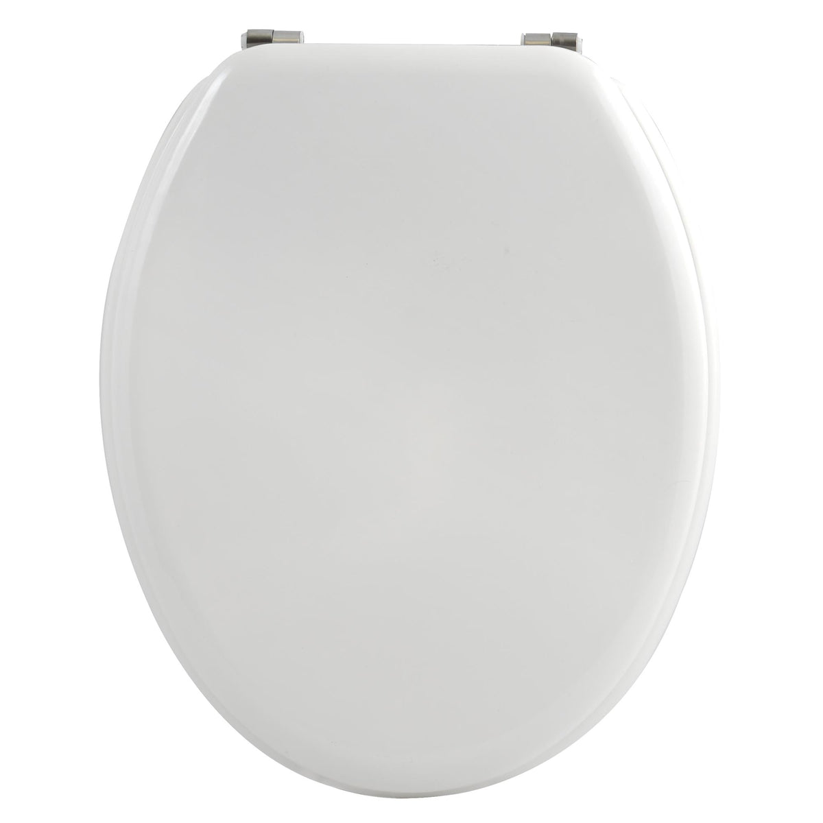 Asiento WC bisagras acero inoxidable blanco