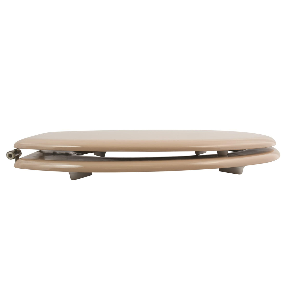Asiento WC bisagras acero inoxidable beige (6)