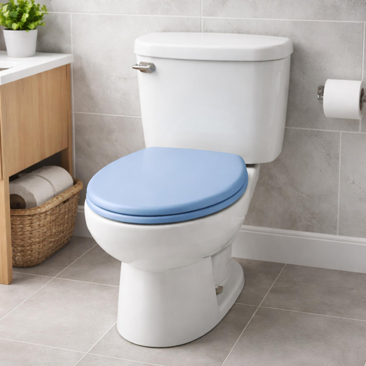 Asiento WC bisagras acero inoxidable azul (3)