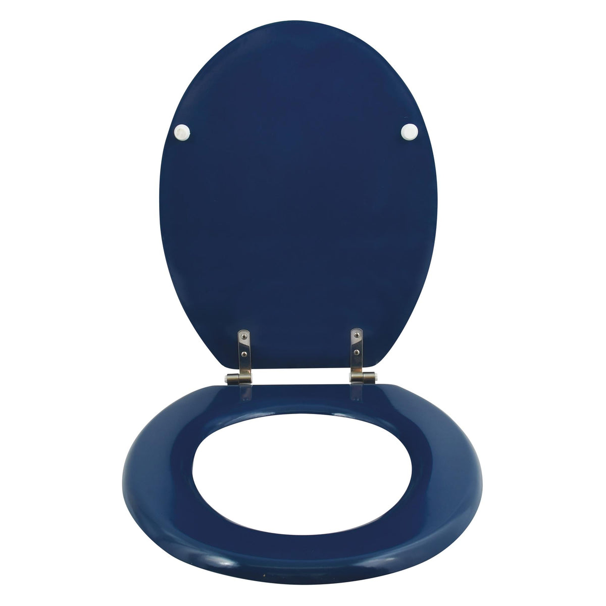 Asiento WC bisagras acero inoxidable petróleo (5)