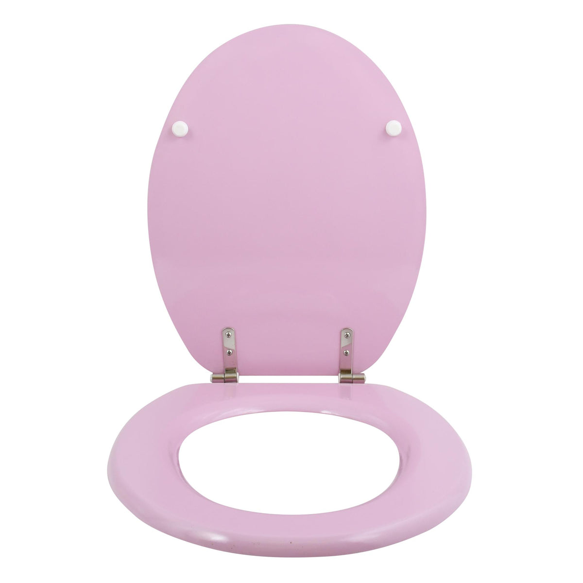 Asiento WC bisagras acero inoxidable rosa (5)