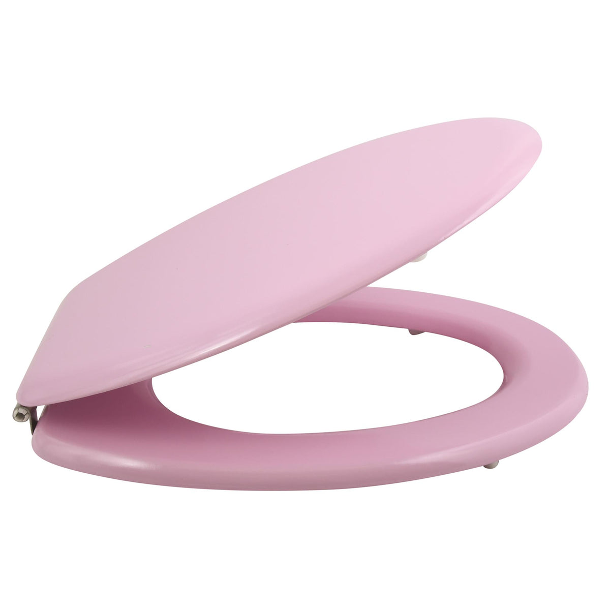 Asiento WC bisagras acero inoxidable rosa (7)