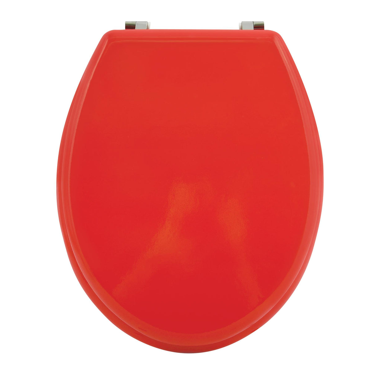 Asiento WC bisagras acero inoxidable rojo