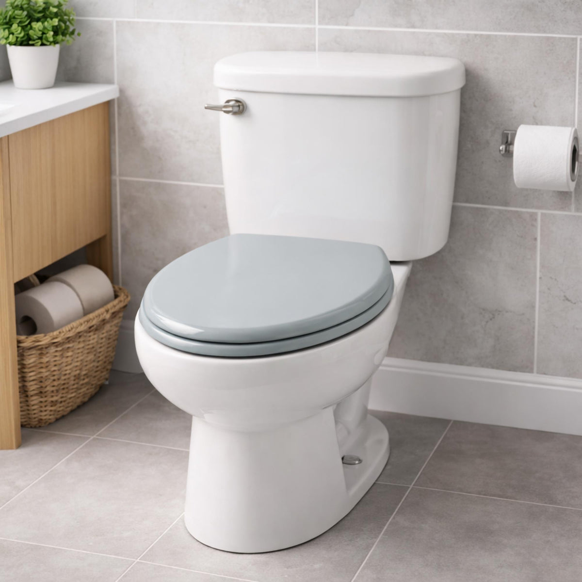 Asiento WC bisagras acero inoxidable gris (3)
