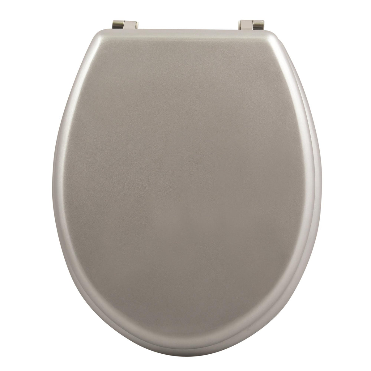Asiento WC bisagras acero inoxidable plateado