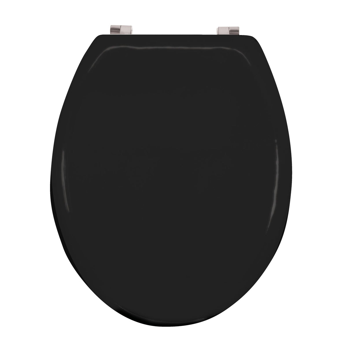 Asiento WC bisagras acero inoxidable negro