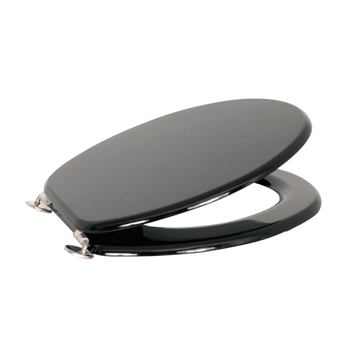Asiento WC bisagras acero inoxidable negro (7)