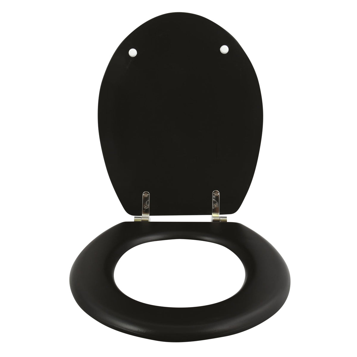 Asiento WC bisagras acero inoxidable negro (5)