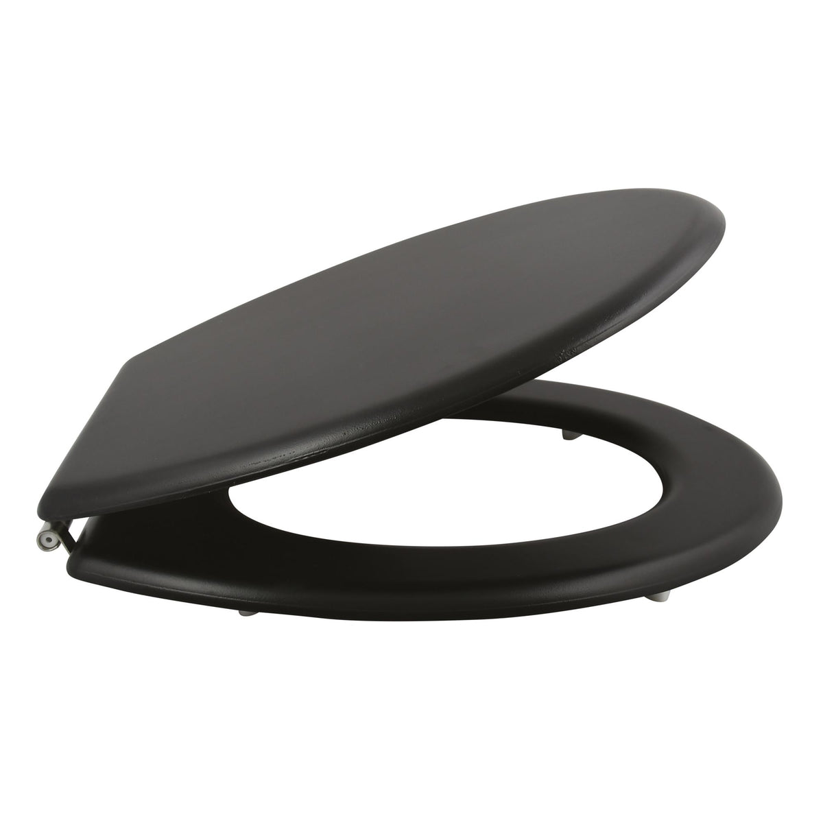Asiento WC bisagras acero inoxidable negro (7)